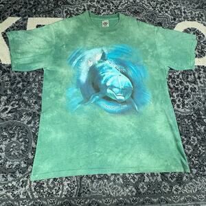 Discovery Cove Dolphin Graphic T-Shirt Green Men’s Size L Ocean Wildlife